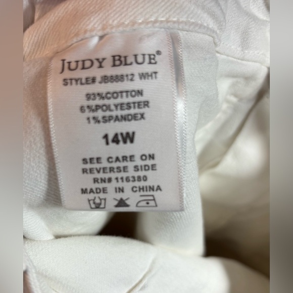 Judy Blue 14W White High Rise Utility Jogger Pants Women’s Plus Stretch - Picture 5 of 6